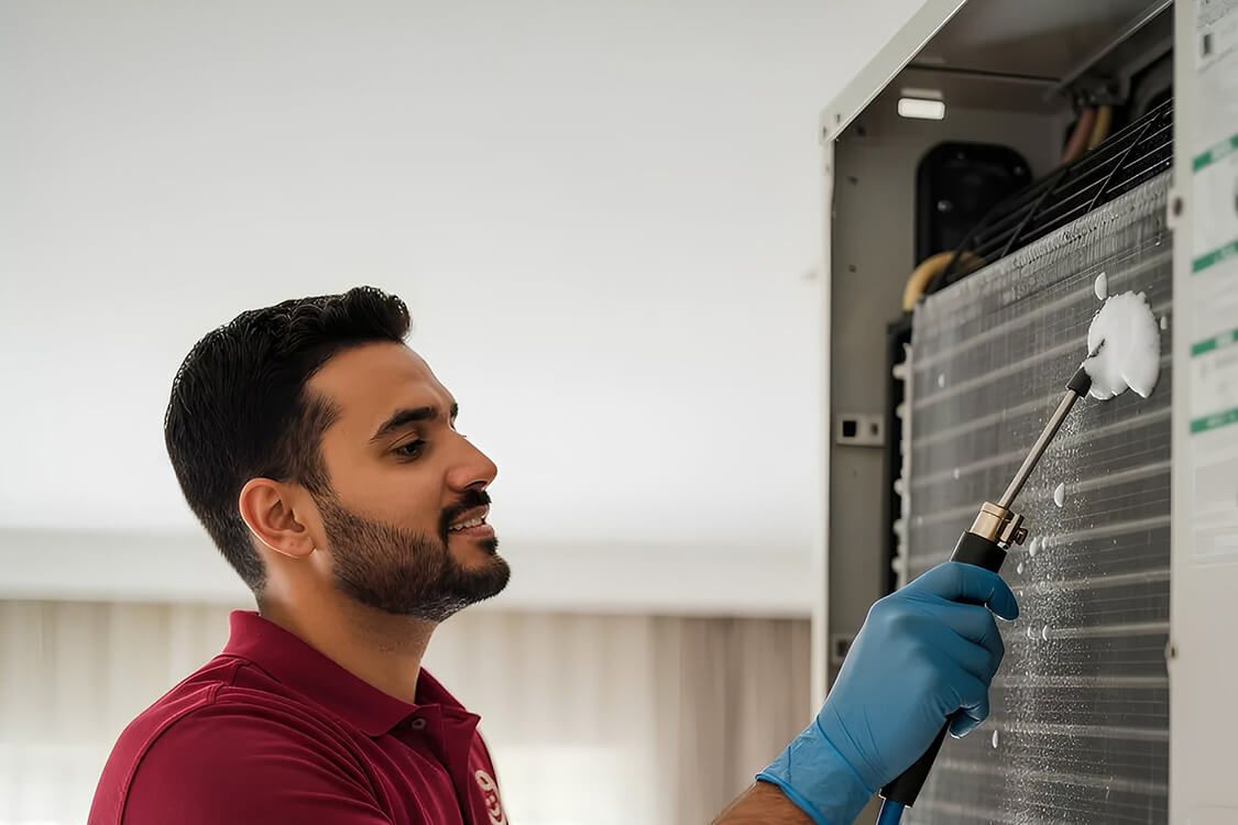 تنظيف ملفات التبريد